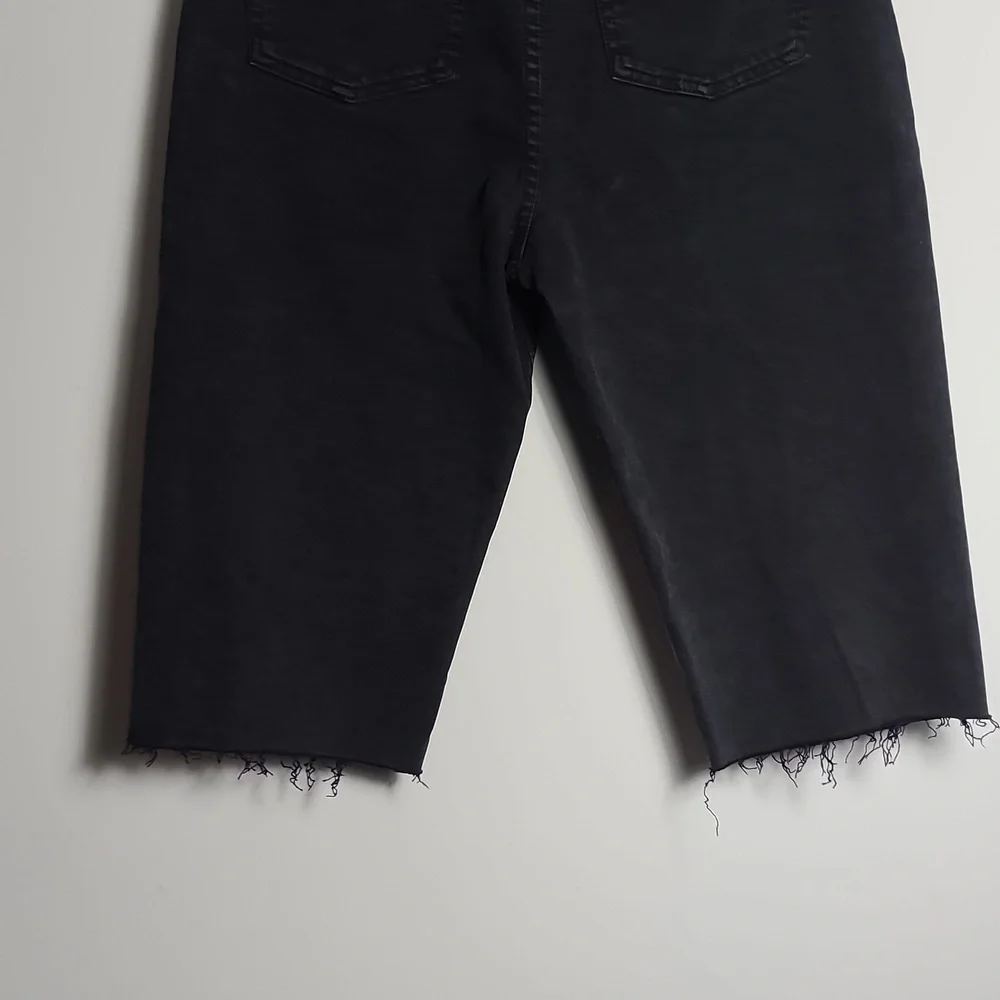BA&SH NWT Brune Bermuda Blackstone Lady Long Shorts Demin Cotton Black Size 2